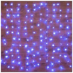 Гирлянда Светодиодный Дождь 1,5х1м, свечение с динамикой, прозрачный провод, 230 В, диоды синие Neon Night
