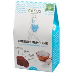 Хлебцы льняные OLEOS с морской солью 100 г