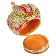 Шкатулка корона S-1653-1 красный Ismat Decor