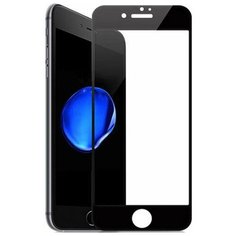 Полноэкранное защитное стекло для телефона Apple iPhone 7 Plus и iPhone 8 Plus / Ударопрочное стекло на смартфон Эпл Айфон 7 Плюс и Айфон 8 Плюс / Закаленное стекло с олеофобным покрытием на весь экран / Full Glue Premium Glass от 3D до 21D (Черный) Pastila