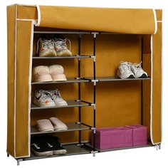 Этажерка для обуви (шкаф тканевый) DEKO DKCL02 BEIGE, размер XL, 6 полок, 120х110х30 см, бежевый