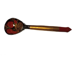 Ложка деревянная красно-черная Хохломская роспись
