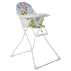Стульчик для кормления BamBola с перекидной столешницей, 1325, белый/зайка