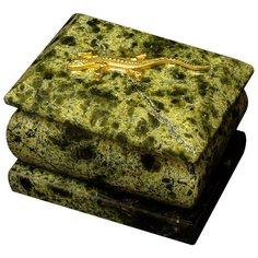 Шкатулка с ящерицей из змеевика КаРо