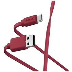 Кабель Hama 00187230 USB Type- C USB A(m) 1м красный
