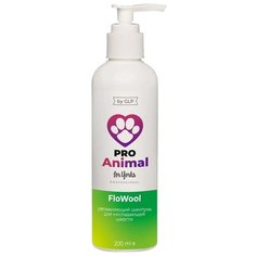 Шампунь для собак ProAnimal for Yorks FloWool, 200 мл, для длинношерстных пород с ниспадающей, прямой шерстью без подшерстка; шампунь для собак увлажняющий, антибактериальный, шампунь для йорков; концентрат 1:10