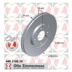 Тормозной диск Zimmermann 440.3106.20
