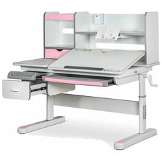 Детский стол Mealux Florida Multicolor EVO-52 Розовый + подставка для книг