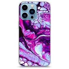 Силиконовый чехол "Розовый флюид арт" на Apple iPhone 13 Pro / Айфон 13 Про Case Place