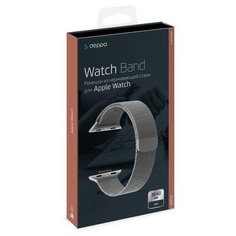 Ремешок для Apple Watch 40мм/ 38мм из нержавеющей стали Deppa Band Mesh D-47140 Серебристый