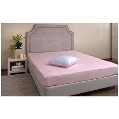 Простынь на резинке 180*200 махра Роза Хлопковый край