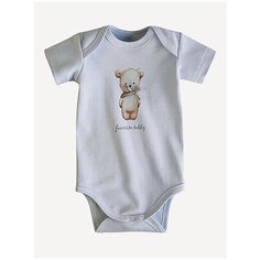 Боди Наша мама размер 62, голубой