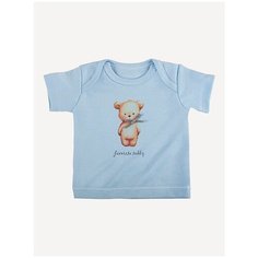 Футболка Наша мама, размер 68, голубой