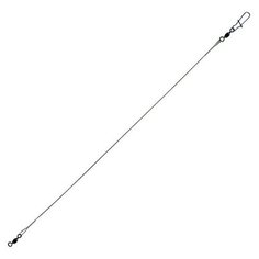 Поводки стальные Lucky John, оснащенные вертлюгом и вертлюгом с застёжкой, 30 см, 2 шт