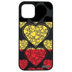Чехол на смартфон Apple iPhone 12, "Флаг Бельгии с сердцем" Путешествие Туризм Utaupia