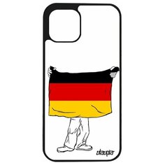 Чехол на смартфон iPhone 12, "Флаг Германии с руками" Государственный Страна Utaupia