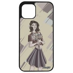 Чехол на смартфон Apple iPhone 12 pro, "Девушка и цветы" Аниме Портрет Utaupia