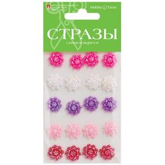 Набор самоклеящихся страз "Цветочки-3 №68", 5 цветов Альт