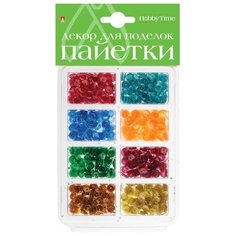Декор для поделок "3D пайетки цветные, полупрозрачные №31", 6 мм, 8 цветов Альт
