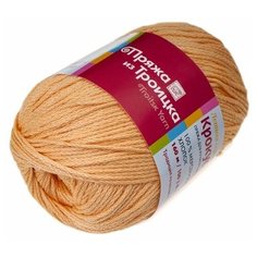 Пряжа для вязания ТРО Крокус (100% мерсеризованный хлопок) 5х100г/160м цв.2866 персик Пряжа из Троицка ТРО. крокус.2866 Троицкая камвольная фабрика