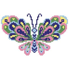239 Набор для вышивания Hobby&Pro Kids Бабочка 19*19см