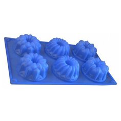 Форма для кексов силиконовая "Ассорти", 30х17,5х4 см (6 ячеек) Regent Inox