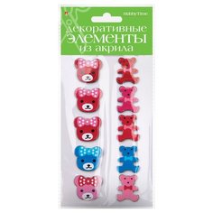 Набор декоративных элементов из акрила "Медвежата №20" Альт