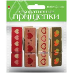 Декоративные прищепки "Сердечки", набор №1 Альт