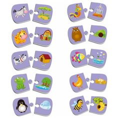 Мягкие пазлы-парочки "Где мой домик" Vladi Toys