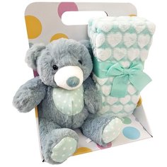 Набор "Плед с игрушкой. Мишка", цвет: мятный Uviton