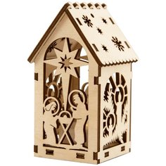 Домик рождественский с подсветкой. Вертеп СИМВОЛИК
