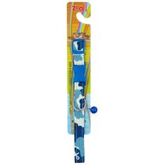 Ошейник с пластиковой косточкой 15 мм x 40 см "Аква", цвет: голубой Zoo One