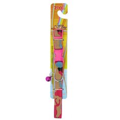 Ошейник с пластиковой косточкой 15 мм x 40 см "Аква", цвет: розовый Zoo One