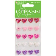 Набор самоклеящихся страз "Сердечки-1 №63", 5 цветов Альт