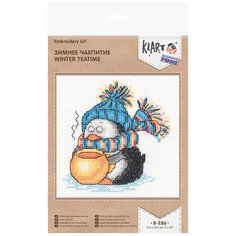 Набор для вышивания крестом Klart "Зимнее чаепитие", арт. 8-286, 12.5x13.5 см