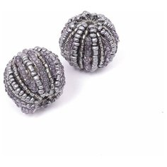 Бусины Tesoro, 22 мм, цвет: серый, 1 штука