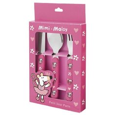 Набор столовых приборов "Mimi" (розовый) Petit Jour Paris