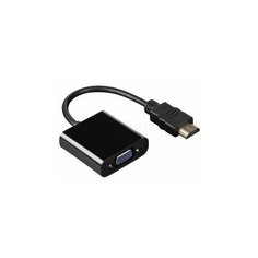 Кабель- переходник Hama HDMI(M) - VGA(F) 0,1m black