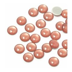 Стразы термоклеевые "IDEAL. Resin", 8 мм, цвет: 018 темно-розовый, 100 штук