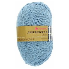 Пряжа Пехорка "Деревенская", 250 метров, 10 мотков по 100 грамм, цвет: 177 голубое небо (количество товаров в комплекте: 10)