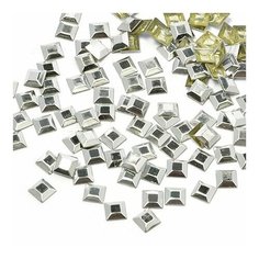 Стразы термоклеевые "Ideal", металл, размер: 4x4 мм, цвет: серебристый (1400 штук)