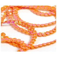 Пайетки на нитях Tesoro "Cream Colour", 6 мм, 73,12 м, цвет: 0088 оранжевый