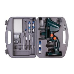 Микроскоп монокулярный, детский "Levenhuk LabZZ M3", 300-1200 крат, 3 объектива, проектор