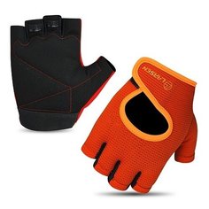 Перчатки для фитнеса Larsen, черно-оранжевые, размер: M