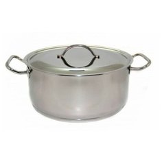 Амет 1с2375, Кастрюля цельнотянутая с крышкой (объём 9,0 л; нержавеющая сталь)