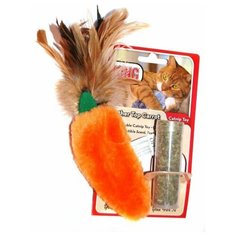 Игрушка для кошек "Морковь" плюшевая (с тубом кошачьей мяты), 6,8 см Kong