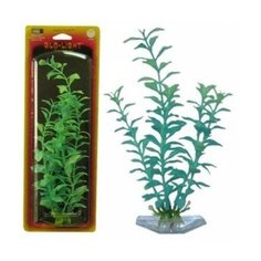 Декорация для аквариума "Людвигия", цвет: сине-зеленый, 22 см Penn Plax