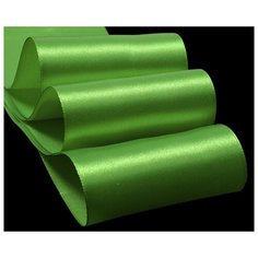 Лента атласная "Ideal", 3", 75 мм (цвет: 3042, зеленый), 27,4 м