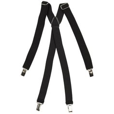 Подтяжки мужские "X", ширина 25 мм, рифленые, цвет: чёрный (подарочная коробка) Stilmark