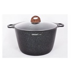 Кукмара кгг102а Granit ultra, Кастрюля 10,0 л (стеклянная крышка. антипригарное покрытие, цвет: blue) Kukmara